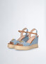 Liu-Jo sandaal plateau Karen monogram wedge SS25