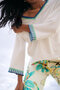 Due Amanti pullover Sofy-white royal v-neck SS25