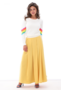 K-Design pull ronde hals met regenboos ecru SS25