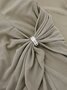 Guess rok lang gedrapeerd koker mossy green SS25