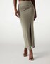 Guess rok lang gedrapeerd koker mossy green SS25