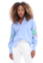K-Design bloes oversized met rozen powder blue SS25