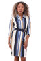 K-Design jurk met gestreept design & riem SS25