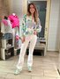 Guess broek bootcut wit/beige SS25