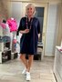 Due Amanti short dress Cubana navy SS25