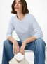 Brax pull Cira blauw gestreept SS25