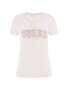 Guess t-shirt logo lace low key pink SS25