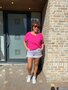 Due Amanti t-shirt Isla-fuxia v-neck SS25