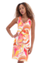 K-Design jurk mouwloos v-hals met design SS25