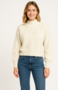 Due Amanti pullover Notte off-white high neck FW25