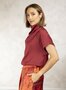 Due Amanti bloes Calimero burgundy high collar FW25