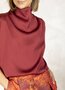 Due Amanti bloes Calimero burgundy high collar FW25