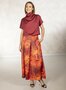 Due Amanti lange rok Tessa vulcano printed FW25