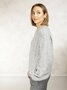 Due Amanti pullover Dare soft grey round neck FW25