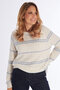 Comme Ca pull NATHALIE blue strip FW25