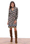 K-Design jurk v-hals met print FW25