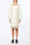 Liu-Jo kleed abito maglia bco latte/gold FW25